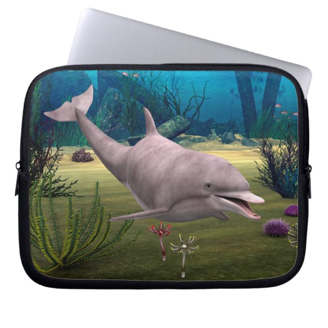Protection Pour Ordinateur Portable Dauphin souriant (Devant)