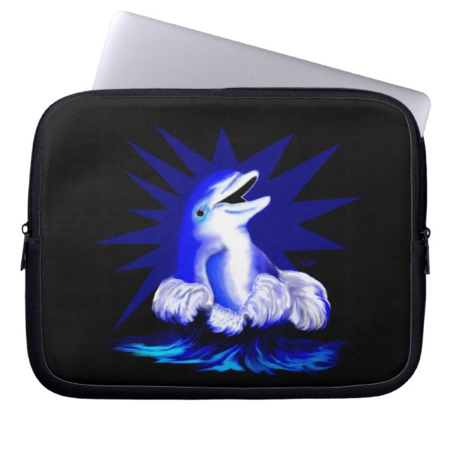 Protection Pour Ordinateur Portable Dauphin souriant (Devant)