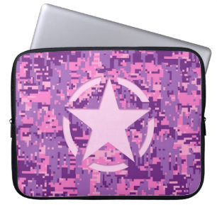 Protection Pour Ordinateur Portable Décor Camouflage numérique rose-chaud