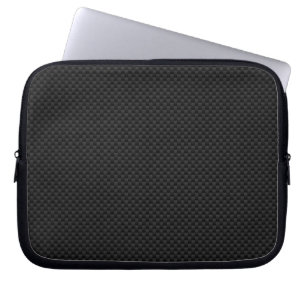 Protection Pour Ordinateur Portable Décor d'impression en fibre de carbone noire