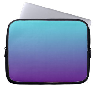 Protection Pour Ordinateur Portable Dégradé de fond simple Turquoise Bleu Violet
