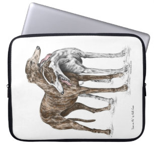 Protection Pour Ordinateur Portable Deux Greyhound Friends Dog Art