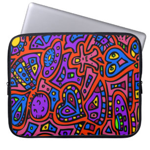 Protection Pour Ordinateur Portable Doodle spatial #3