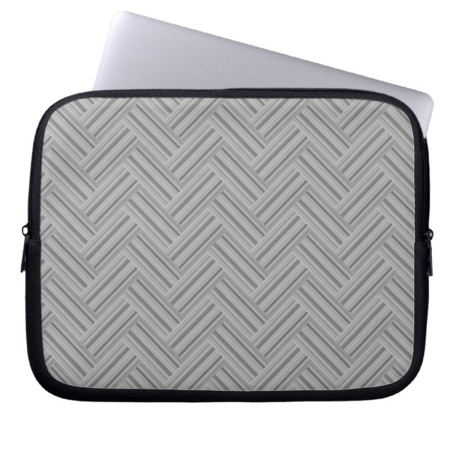 Protection Pour Ordinateur Portable Double blanc de Grey stripes (Devant)