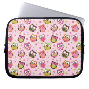 Protection Pour Ordinateur Portable Douille colorée d'ordinateur portable de hiboux d