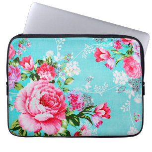 Protection Pour Ordinateur Portable Douille florale rose chic vintage d'ordinateur