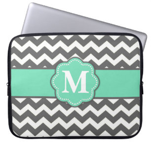 Protection Pour Ordinateur Portable Douille grise et turquoise d'ordinateur portable