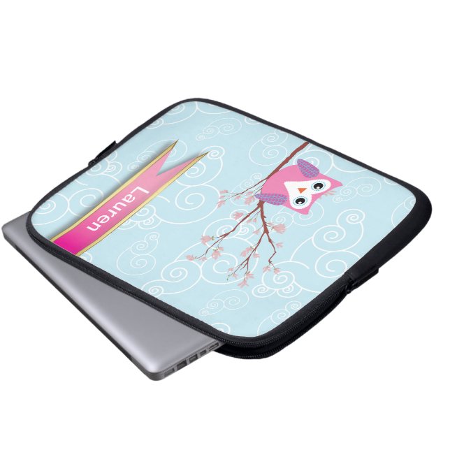 Protection Pour Ordinateur Portable Douille lunatique bleue Girly d'ordinateur (Devant bas)