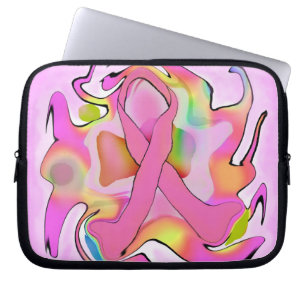 Protection Pour Ordinateur Portable Douille rose d'ordinateur portable de ruban de