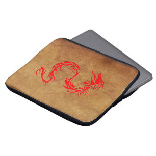 Protection Pour Ordinateur Portable Dragon rouge sur Manche d'ordinateur portable de s