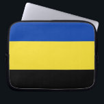 Protection Pour Ordinateur Portable Drapeau de Gelderland<br><div class="desc">Drapeau de Gelderland,  une province du Pays-Bas. Le drapeau est un tricolore horizontal de bleu,  jaune et noir. Ses couleurs proviennent des armoiries de Gelderland qui,  à leur tour,  étaient basées sur les armoiries de l'Hertogdom Gelre.</div>