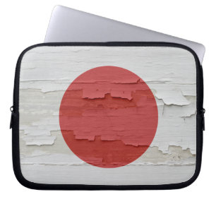 Protection Pour Ordinateur Portable Drapeau de peinture patinée du Japon