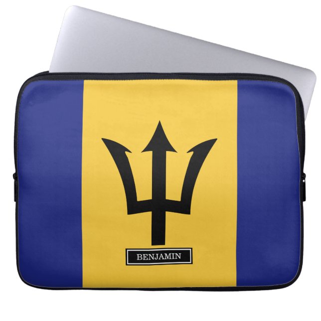 Protection Pour Ordinateur Portable Drapeau des Barbade (Devant)