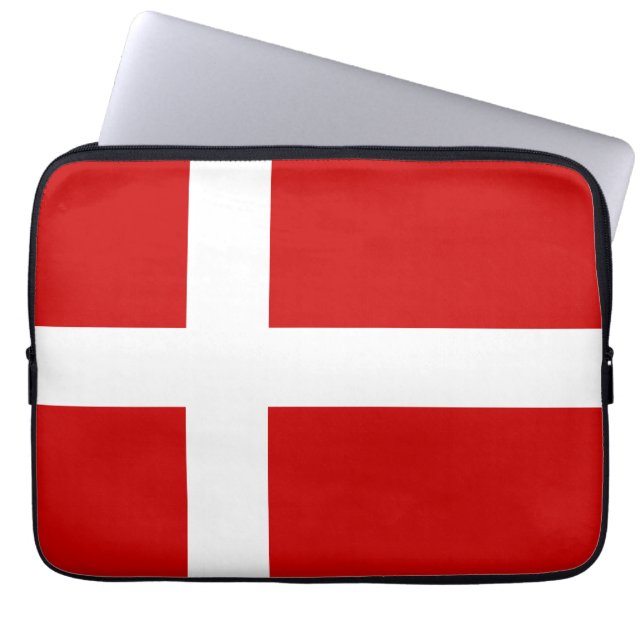 Protection Pour Ordinateur Portable Drapeau du Danemark (Devant)