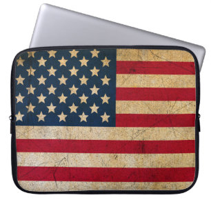 Protection Pour Ordinateur Portable Drapeau Grunge Amérique Vintage USA