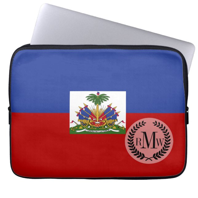 Protection Pour Ordinateur Portable Drapeau haïtien classique (Devant)