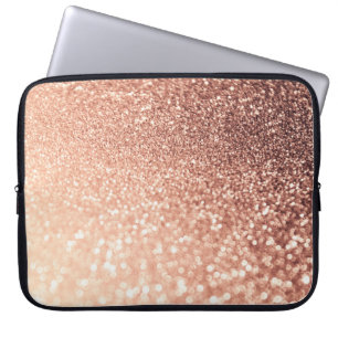 Protection Pour Ordinateur Portable Dreamy Rose Gold Parties scintillant - Peach Glitt