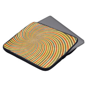Protection Pour Ordinateur Portable Drôle tourbillon rétro grunge + votre idée