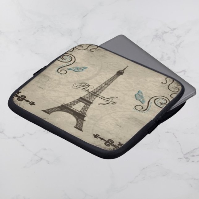 Protection Pour Ordinateur Portable Eiffel Tour Grunge Portable Sleeve (Eiffel Tower Grunge Personalized Laptop Sleeve)