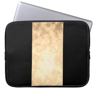 Protection Pour Ordinateur Portable élégant faux or clair et bandes noires