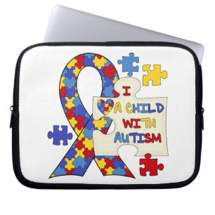 Protection Pour Ordinateur Portable Enfant avec le ruban de sensibilisation sur l'auti