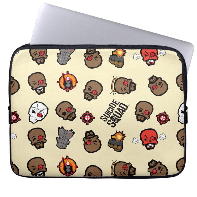 Protection Pour Ordinateur Portable Équipe de suicide | Motif Emoji (Devant)