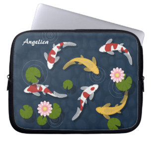 Protection Pour Ordinateur Portable Étang à poissons de Koi de Japonais