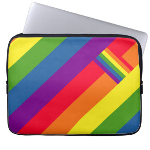 Protection Pour Ordinateur Portable Fête avec drapeau à l'arc-en-ciel coloré