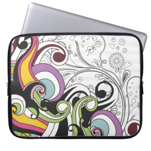 Protection Pour Ordinateur Portable Fine Cool mignonne Girl Retro Mode florale