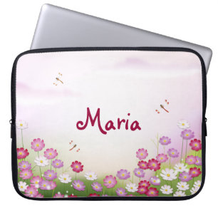 Protection Pour Ordinateur Portable Fine Cool mignonne Girl Retro Mode florale