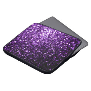 Protection Pour Ordinateur Portable Flamme de parties scintillant foncé violet brillan