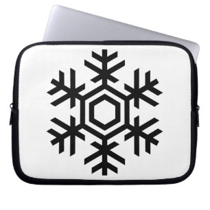 Protection Pour Ordinateur Portable Flèche de neige noire et blanche