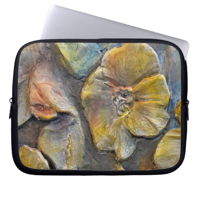 Protection Pour Ordinateur Portable fleur en pierre (Devant)
