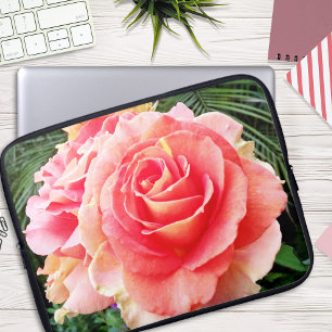 Protection Pour Ordinateur Portable Fleur rose douce gros plan photo moderne audacieux