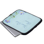 Protection Pour Ordinateur Portable Fleur sauvage bleu (Devant bas)