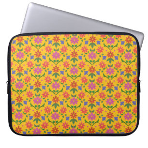 Protection Pour Ordinateur Portable Fleurs et Pois chic sur le manche d'ordinateur por