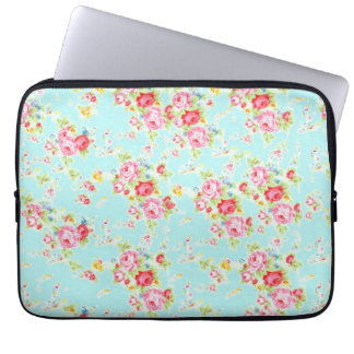 Protection Pour Ordinateur Portable Fleurs roses minables bleues de roses floraux