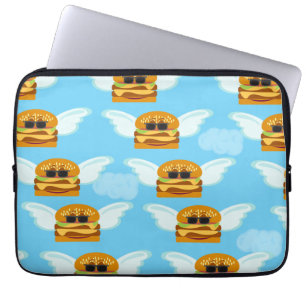 Protection Pour Ordinateur Portable Flying Cheeseburgers Epic Food Cartoon amusant