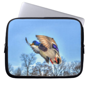 Protection Pour Ordinateur Portable Flying Mallard Duck Drake Wildlife Photo