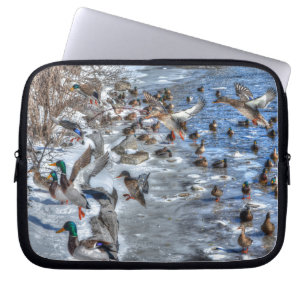 Protection Pour Ordinateur Portable Flying Mallard Ducks Wildlife Don