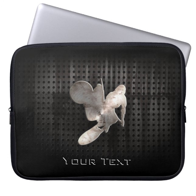 Protection Pour Ordinateur Portable Fouet de motocross ; Noir frais (Devant)