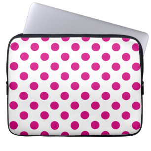 Protection Pour Ordinateur Portable Fuchsia polka