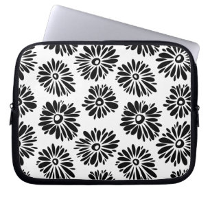 Protection Pour Ordinateur Portable Funky Black et blanc floral