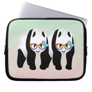 Protection Pour Ordinateur Portable Gay pride Hipster Pandas