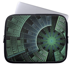 Protection Pour Ordinateur Portable Géométrie Abstraite Cosmopolite Pod Green