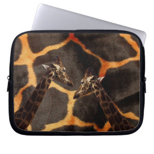 Protection Pour Ordinateur Portable Giraffes Sur Un Arrière - plan Exotique De Giraffe