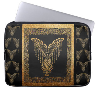 Protection Pour Ordinateur Portable Golden Phoenix Elégance
