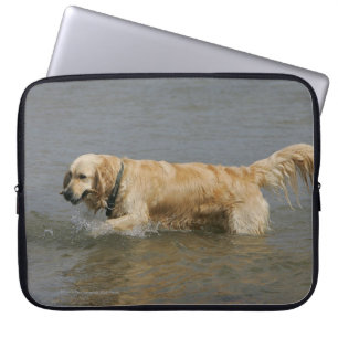 Protection Pour Ordinateur Portable Golden retriever dans l'eau