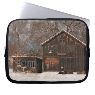 Protection Pour Ordinateur Portable Grange rustique & gîte Scène Vintage