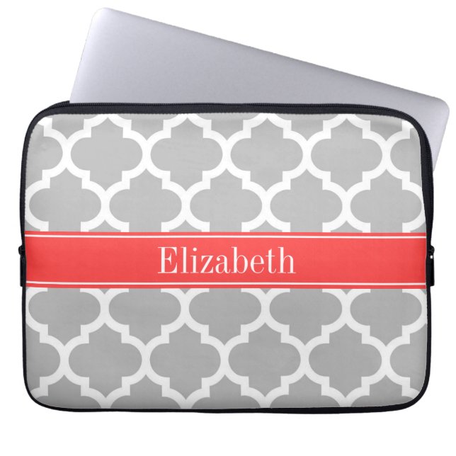 Protection Pour Ordinateur Portable Gray White Moroccan (Devant)